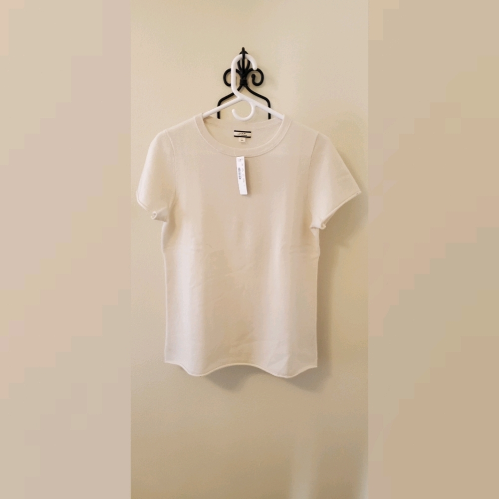 NWT J. Crew Short-sleeve cashmere T-shirt L